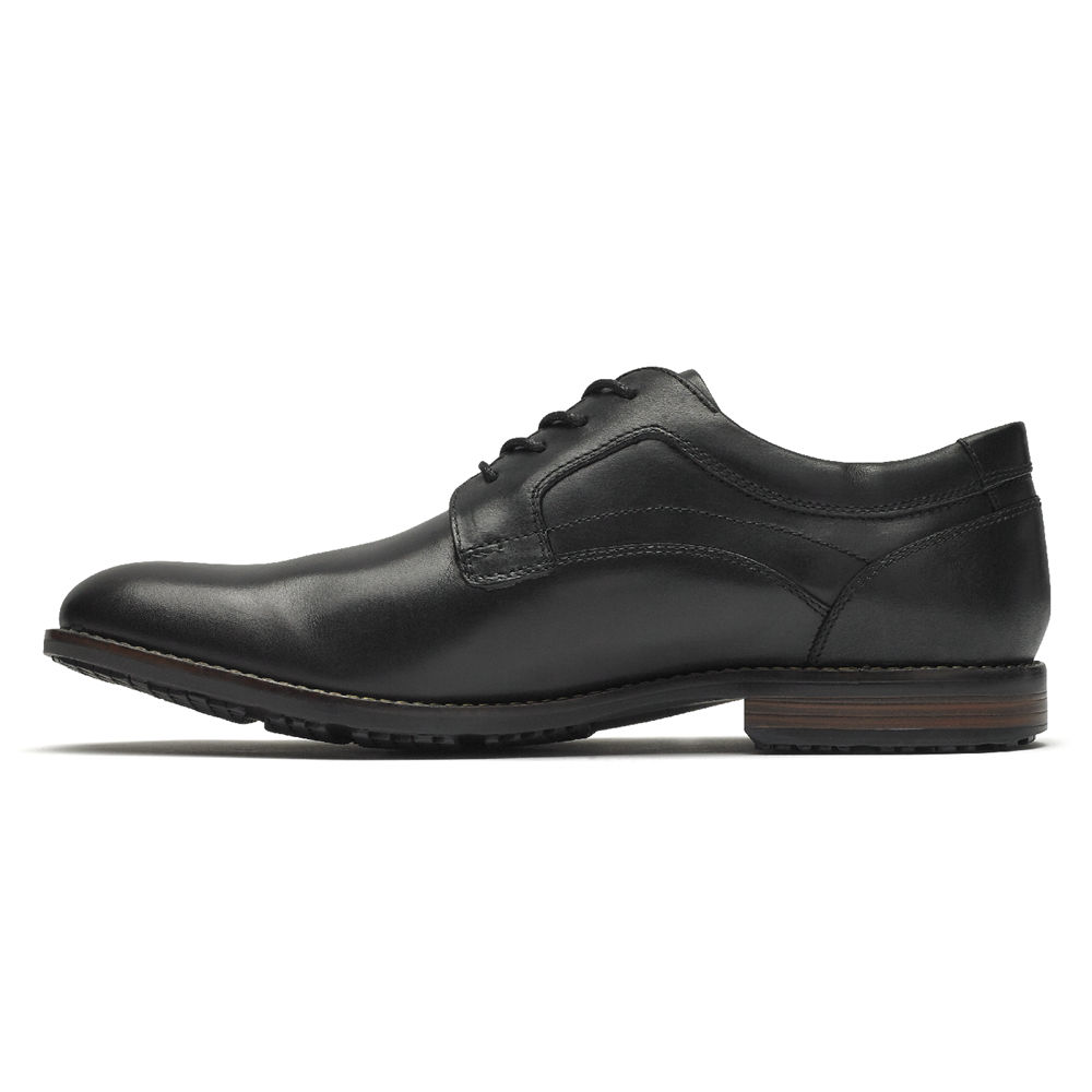 Oxfords Rockport Homem Pretas - Dustyn Plain Toe - 48960IWGJ